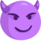 Smiling Face With Horns emoji on Messenger